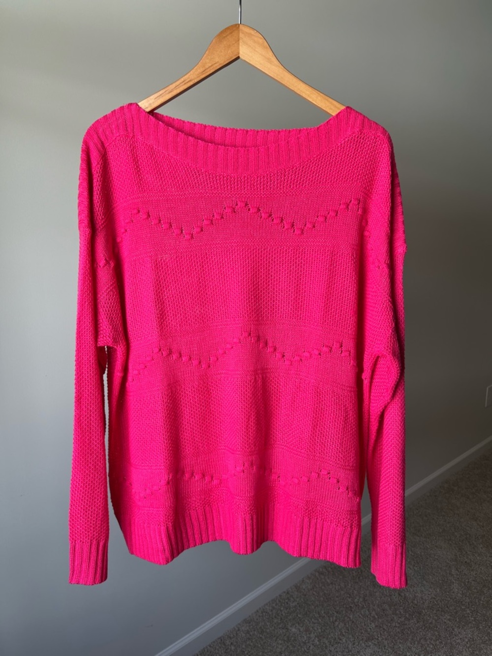 Umgee Hot Pink Knit Sweater